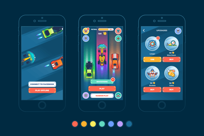 ui design for mobile game racing 674x450 1 Game Development